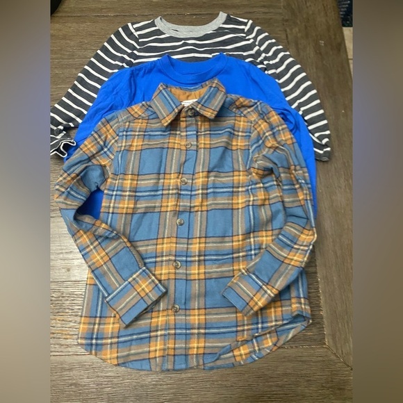 Lot of 3 boys long sleeve shirts size 5-6. Tommy Bahama button down fleece 2 tee - Picture 1 of 9